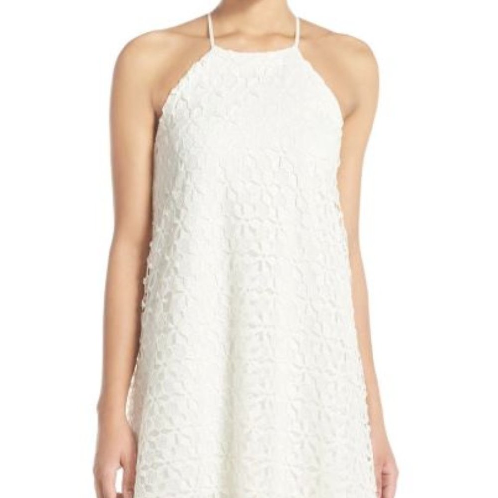 Chelsea28 Floral Lace Halter Dress (worn once)